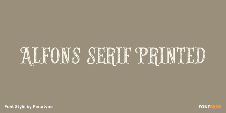 Alfons Serif Printed Poster