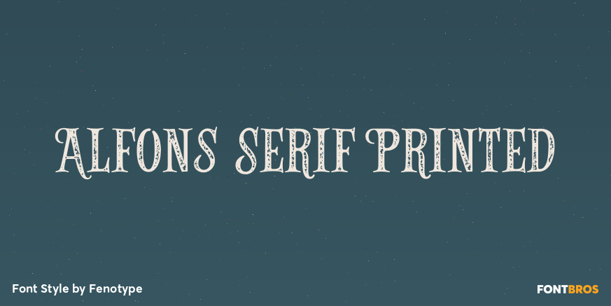 Alfons Serif Printed Poster