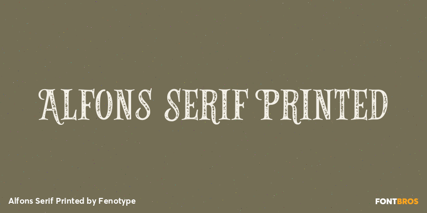 Alfons Serif Printed Poster