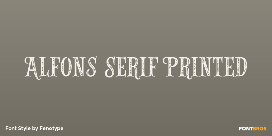 Alfons Serif Printed Poster
