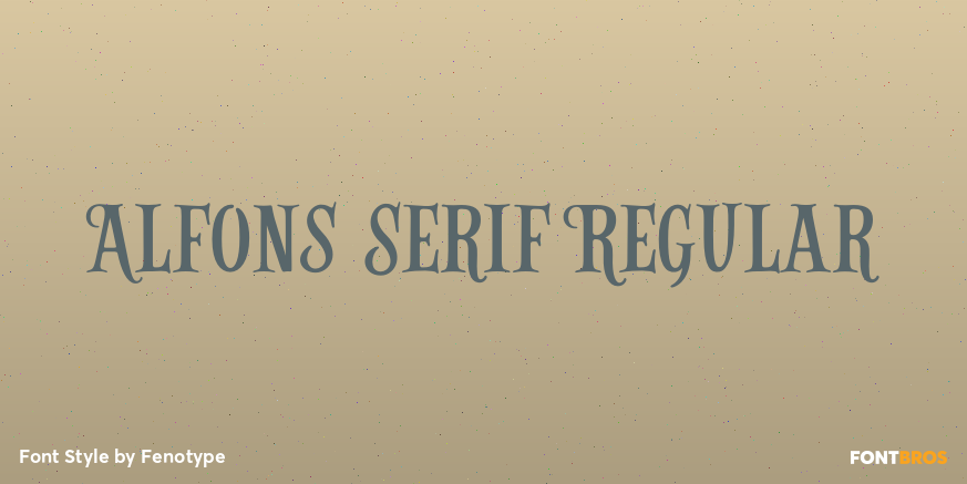 Alfons Serif Regular Poster