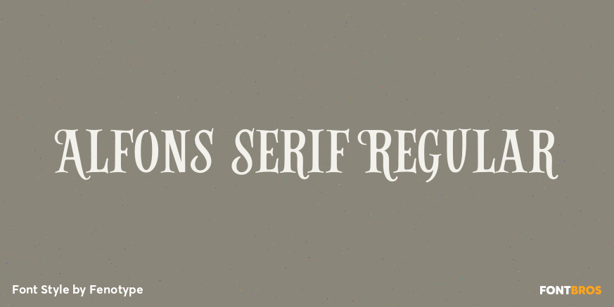Alfons Serif Regular Poster