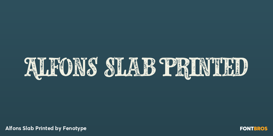 Alfons Slab Printed Poster