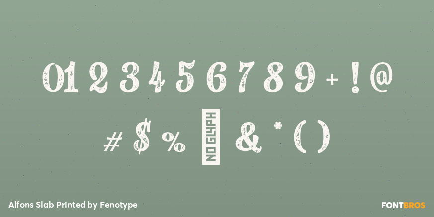 Alfons Slab Printed Font Poster #4