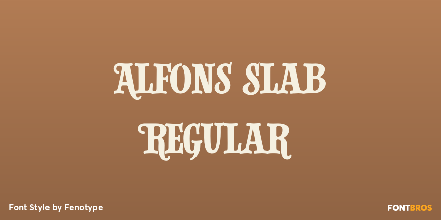 Alfons Slab Regular Font Poster #1