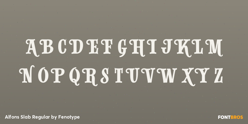 Alfons Slab Regular Font Poster #1