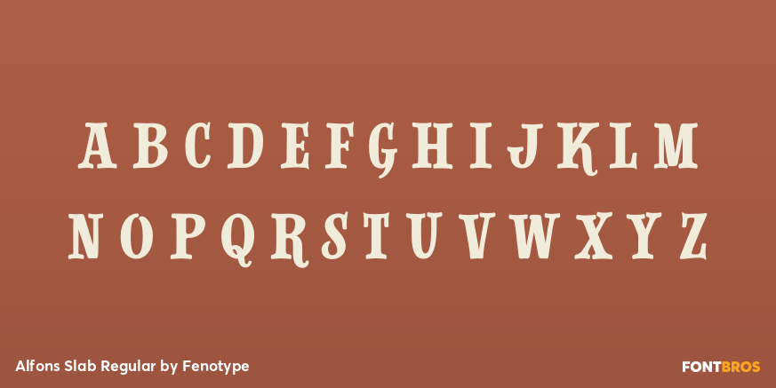 Alfons Slab Regular Font Poster #1