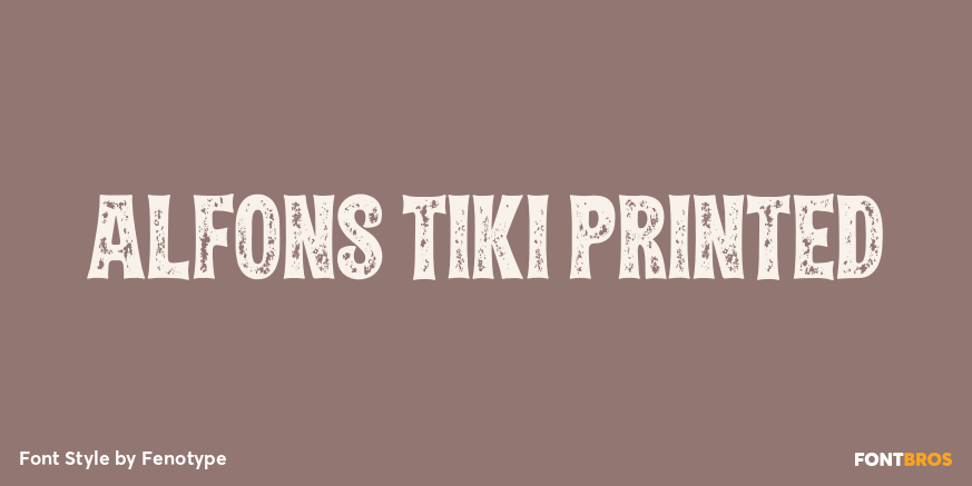 Alfons Tiki Printed Poster