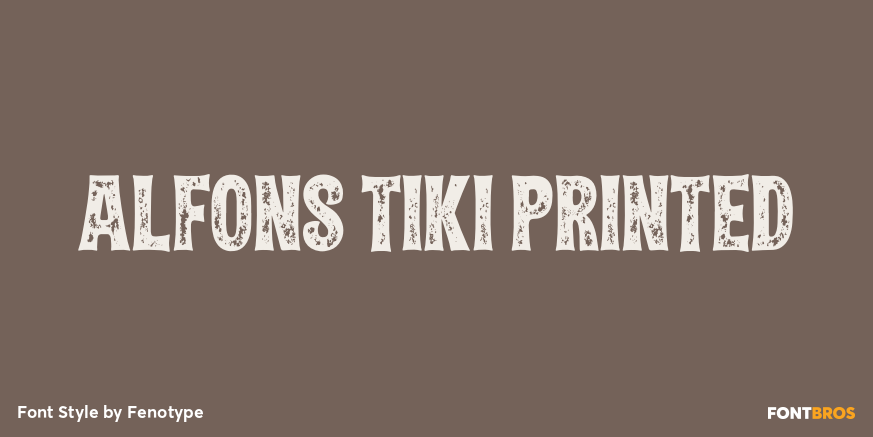 Alfons Tiki Printed Poster