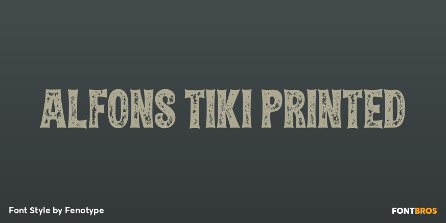 Alfons Tiki Printed Poster