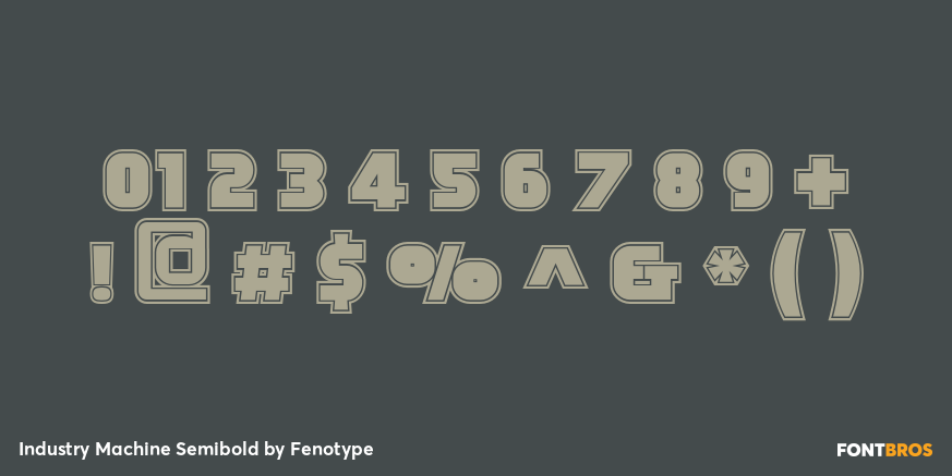 Industry Machine Semibold Font Poster #1