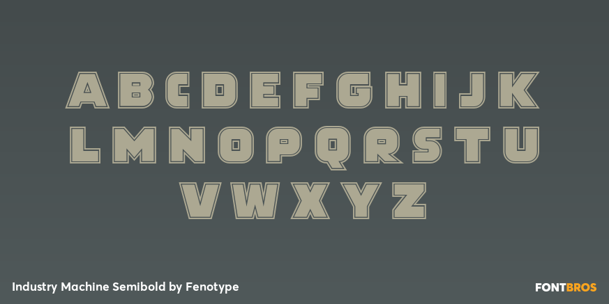 Industry Machine Semibold Font Poster #1