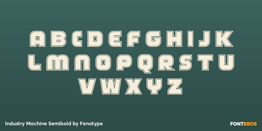 Industry Machine Semibold Font Poster #1