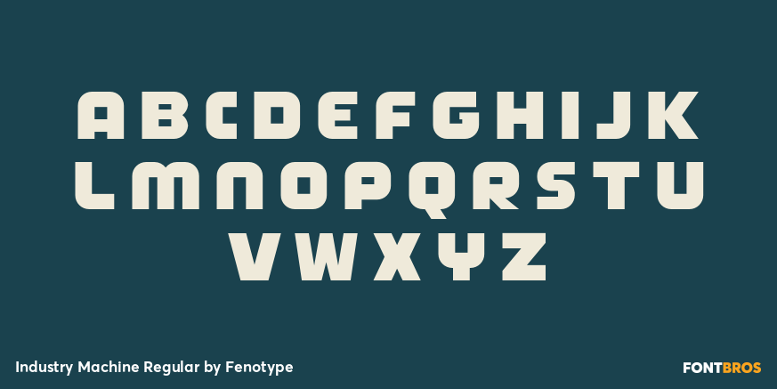 Industry Machine Regular Font Poster #3