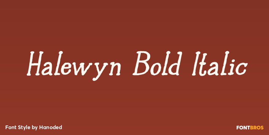 Halewyn Bold Italic Font Poster #1
