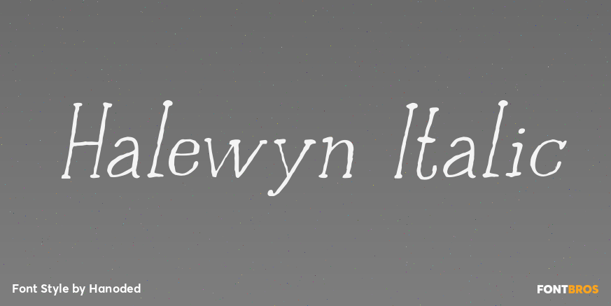 Halewyn Italic Poster