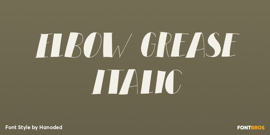 Elbow Grease Italic Poster