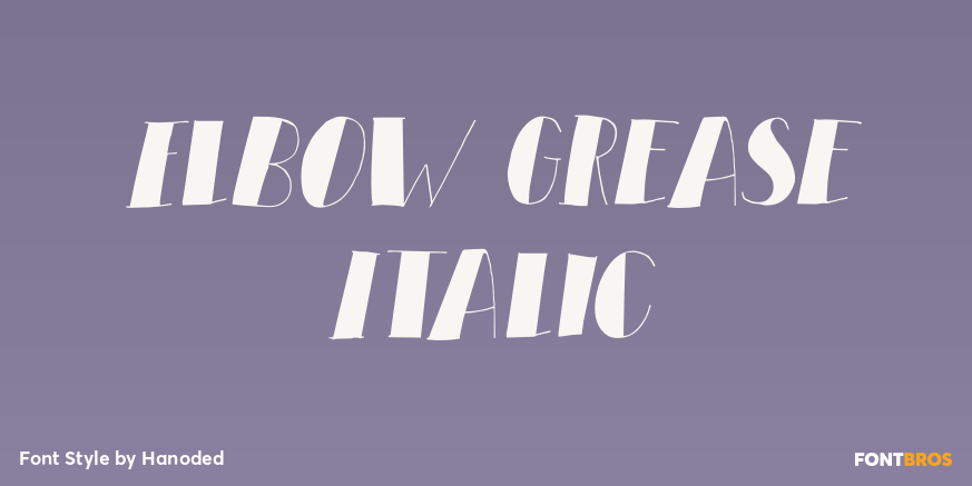 Elbow Grease Italic Poster