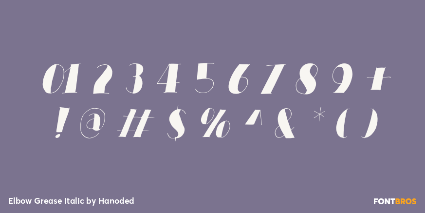 Elbow Grease Italic Font Poster #1