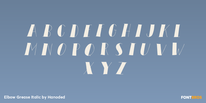 Elbow Grease Italic Font Poster #2