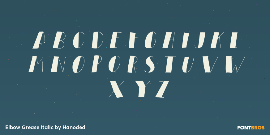 Elbow Grease Italic Font Poster #3