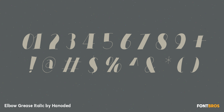 Elbow Grease Italic Font Poster #4