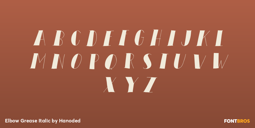 Elbow Grease Italic Font Poster #1