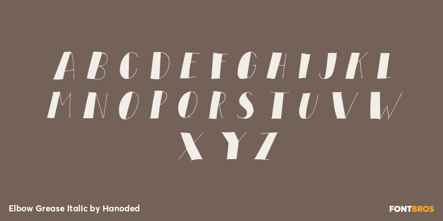 Elbow Grease Italic Font Poster #1
