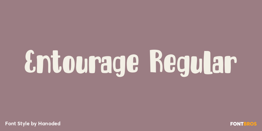 Entourage Regular Font Poster #1
