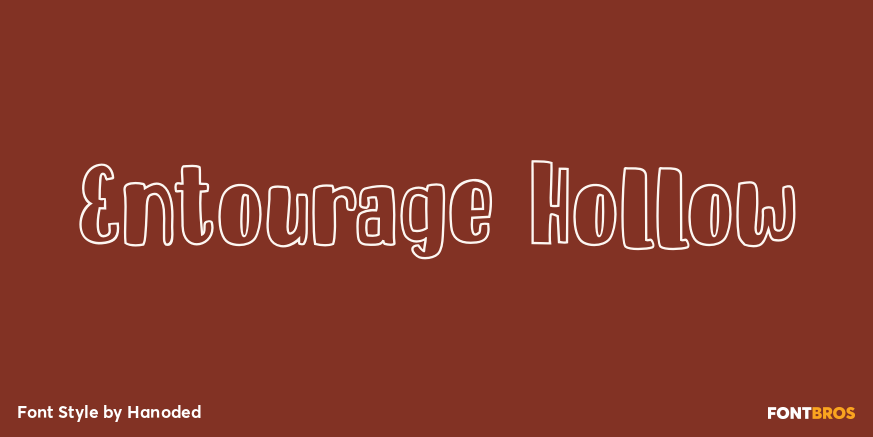 Entourage Hollow Font Poster #1