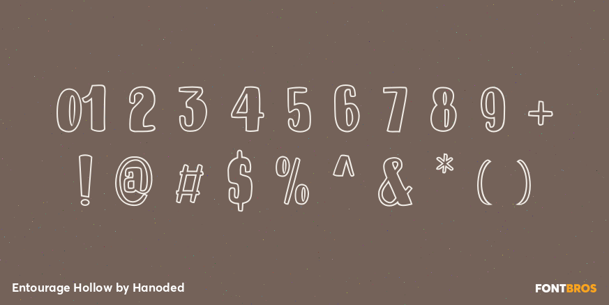 Entourage Hollow Font Poster #4