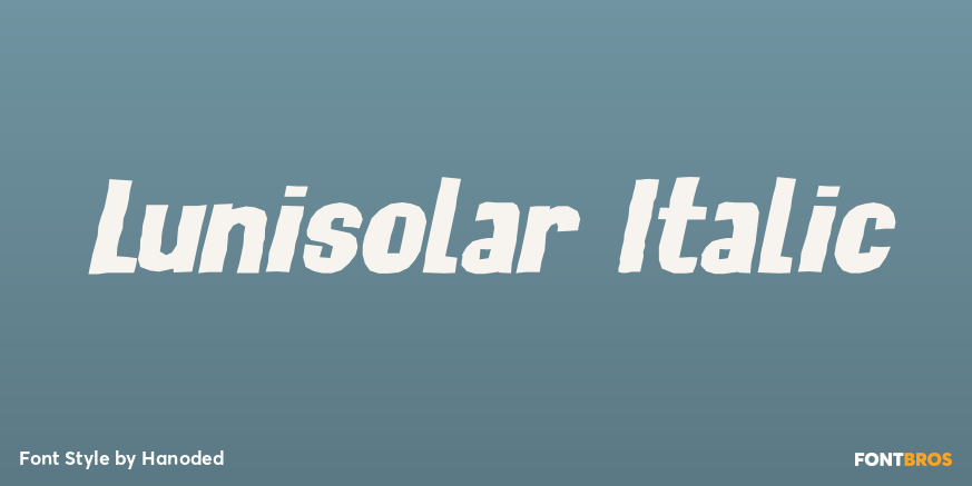 Lunisolar Italic Font Poster #1
