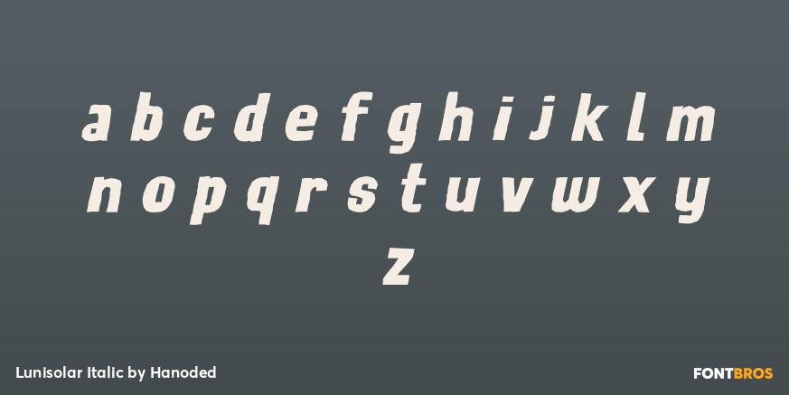 Lunisolar Italic Font Poster #3