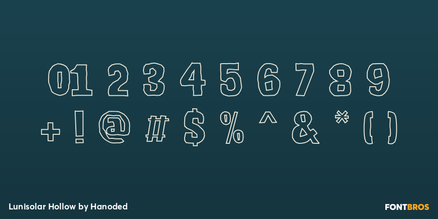 Lunisolar Hollow Font Poster #4