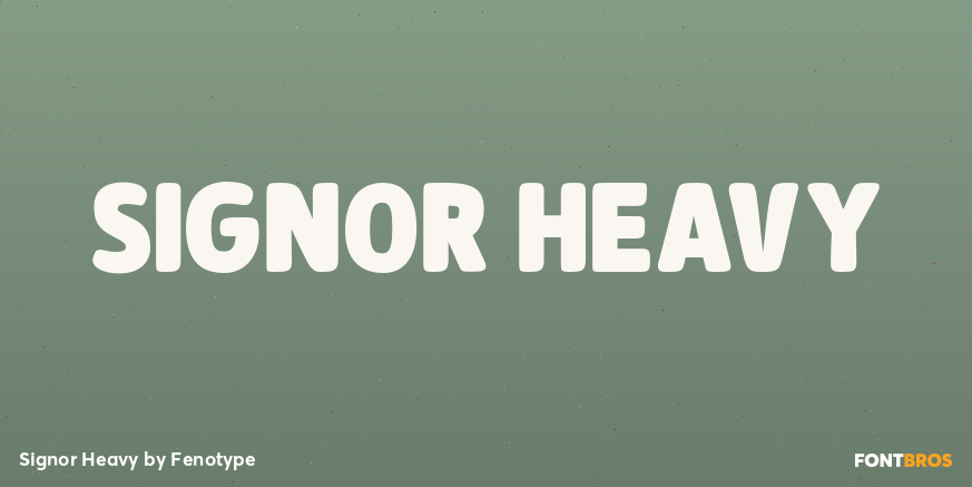 Signor Heavy Font Poster #1