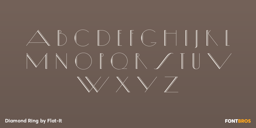 Diamond Ring Font Poster #1