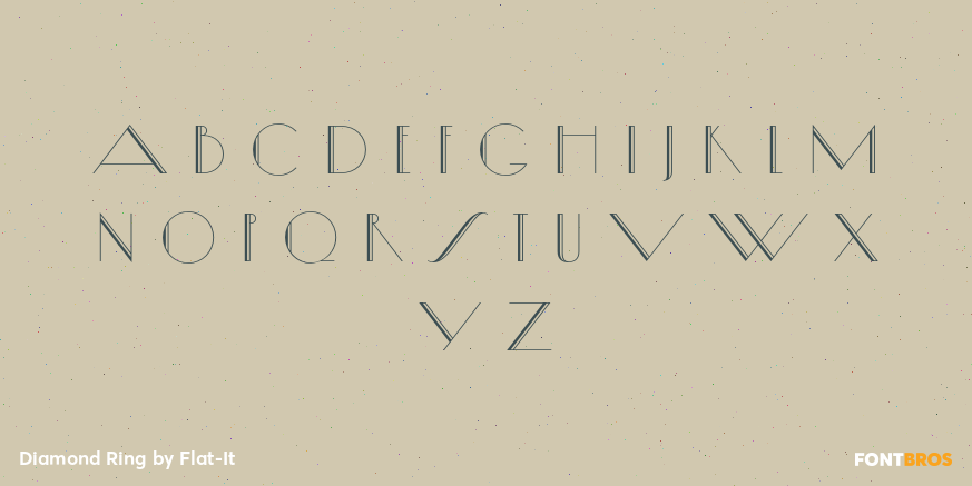 Diamond Ring Font Poster #1