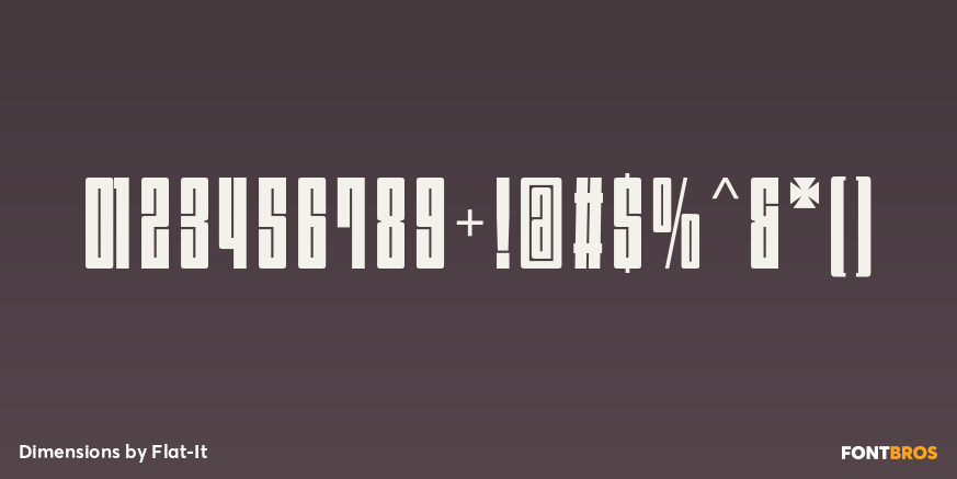 Dimensions Font Poster #1