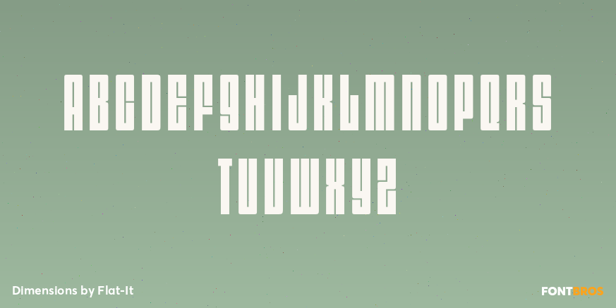 Dimensions Font Poster #1