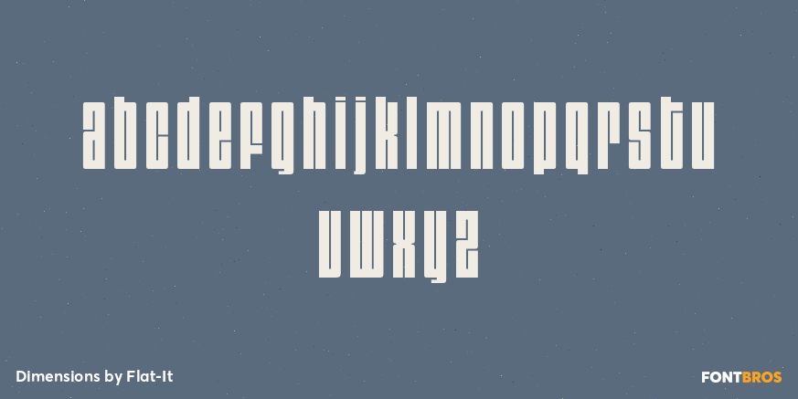 Dimensions Font Poster #1