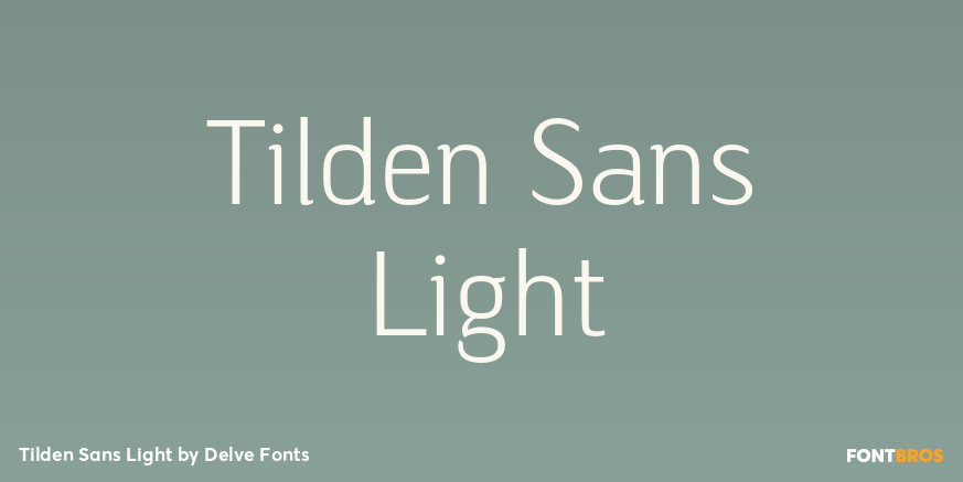 Tilden Sans Light Font Poster #1
