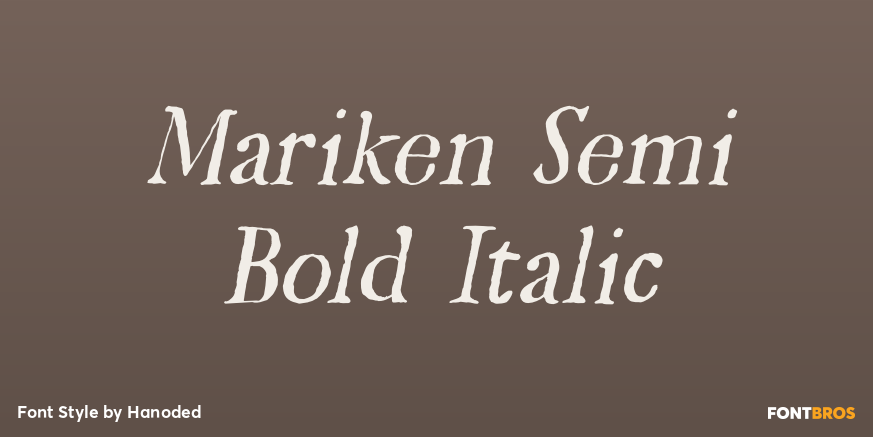 Mariken Semi Bold Italic Font Poster #1