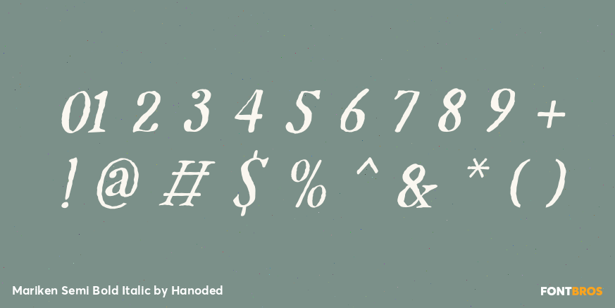 Mariken Semi Bold Italic Font Poster #1