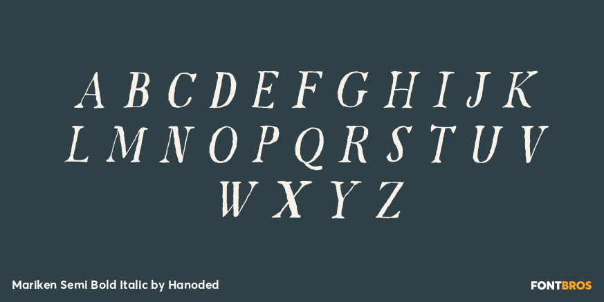 Mariken Semi Bold Italic Font Poster #1