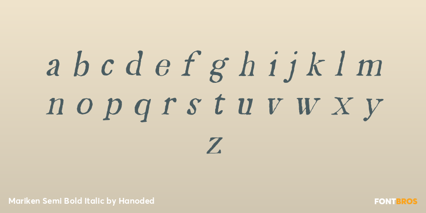 Mariken Semi Bold Italic Font Poster #1