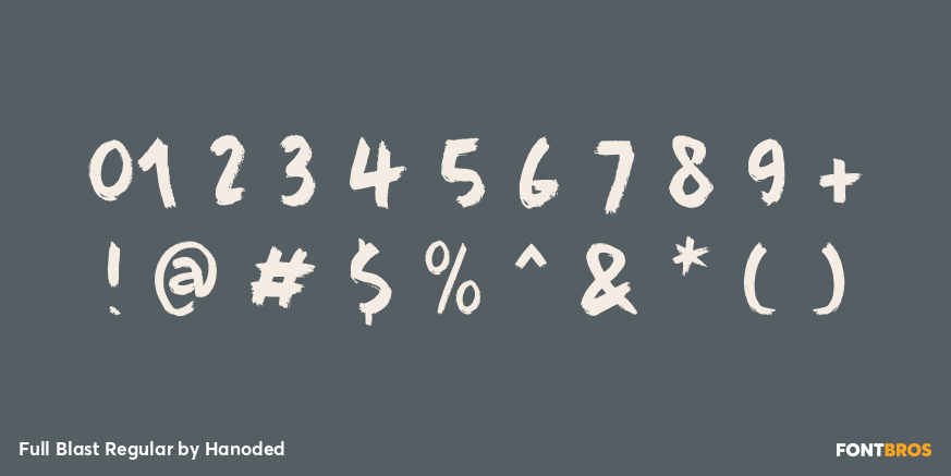 Full Blast Regular Font Poster #4