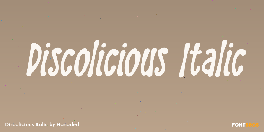 Discolicious Italic Font Poster #1