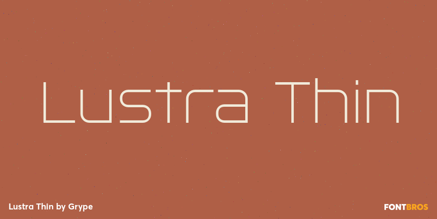 Lustra Thin Font Poster #1