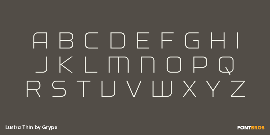 Lustra Thin Font Poster #2
