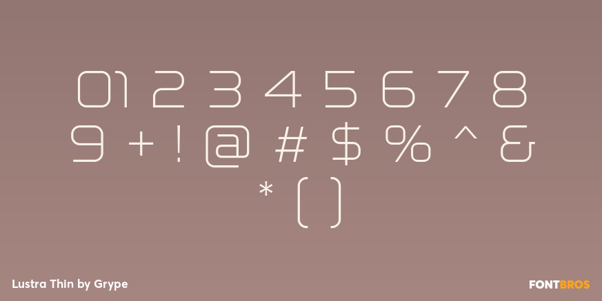 Lustra Thin Font Poster #4